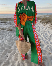 Noelle | Women's Printed Long Sleeve Two Piece Set