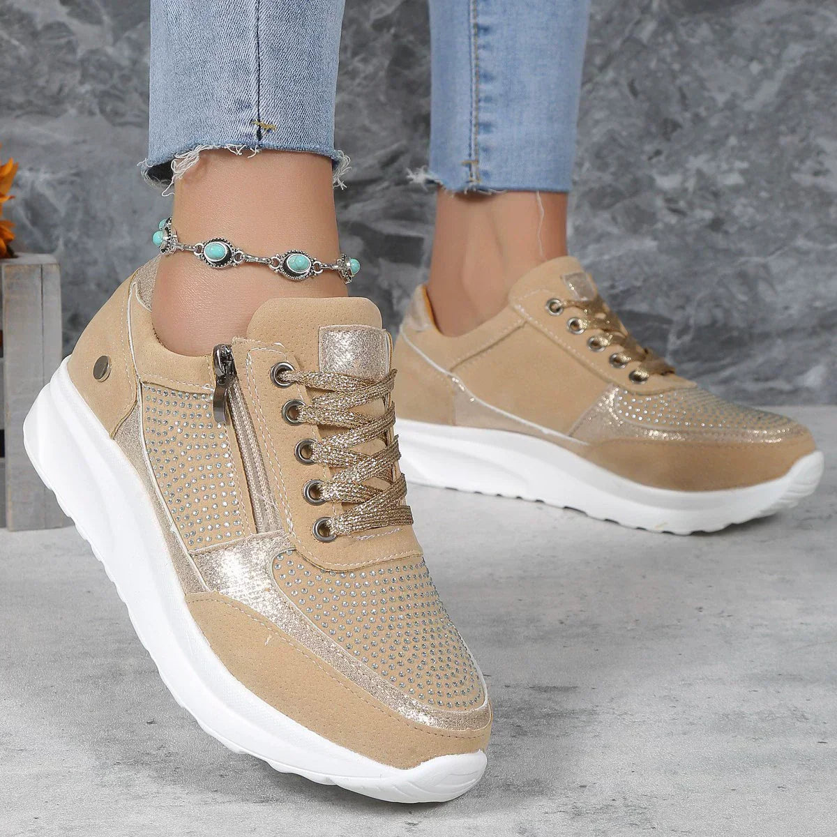 Nora | Women's Platform Lace Up Sneakers