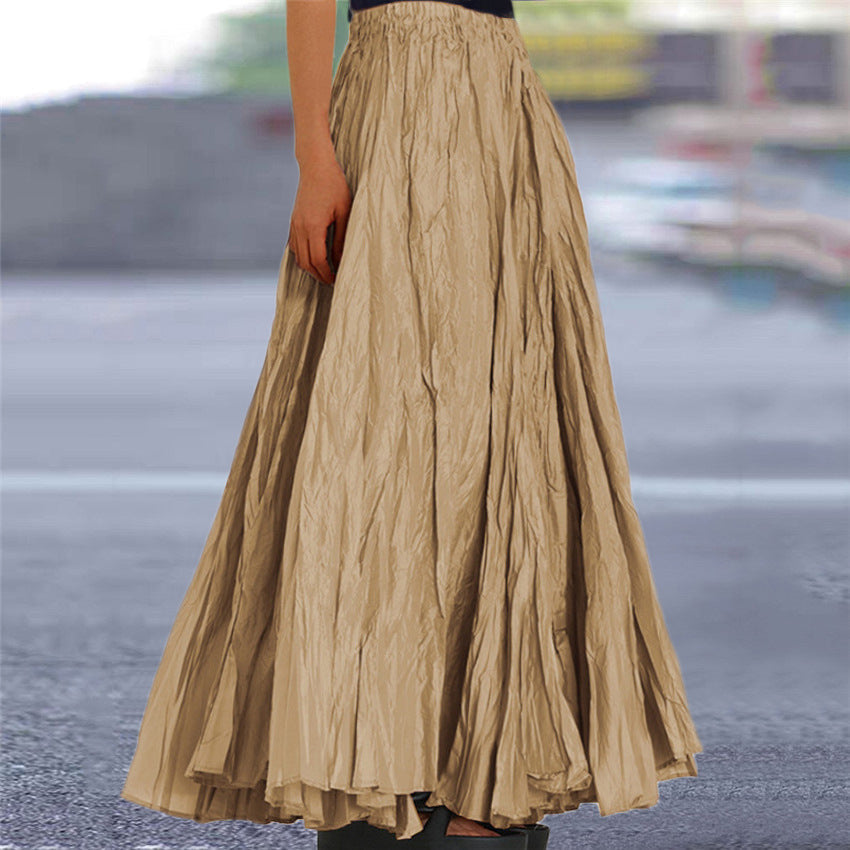 Ondine | Women's Flowy Pleated A-Line Maxi Skirt