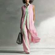 Persephone | Women's Sleeveless Wide Leg Two Piece Set