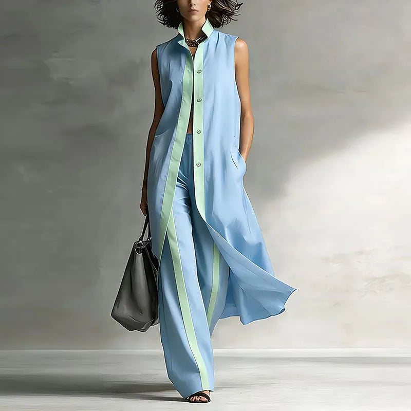 Persephone | Women's Sleeveless Wide Leg Two Piece Set
