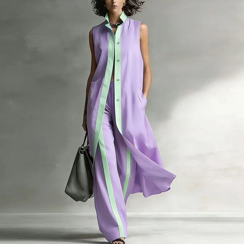 Persephone | Women's Sleeveless Wide Leg Two Piece Set