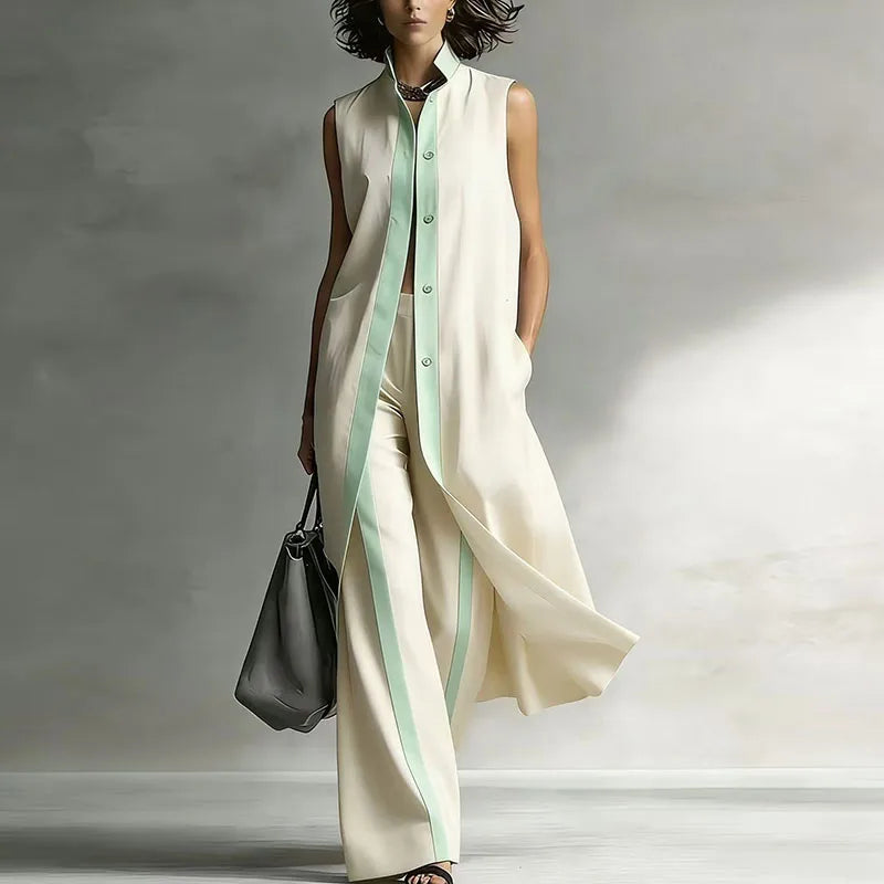 Persephone | Women's Sleeveless Wide Leg Two Piece Set