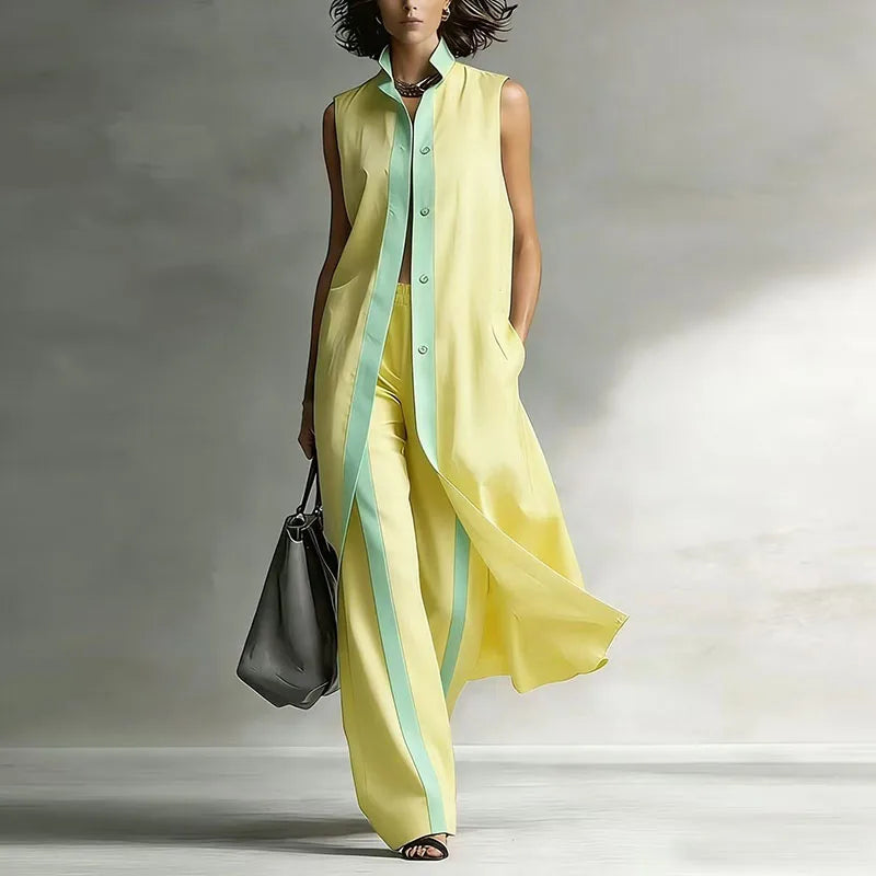 Persephone | Women's Sleeveless Wide Leg Two Piece Set