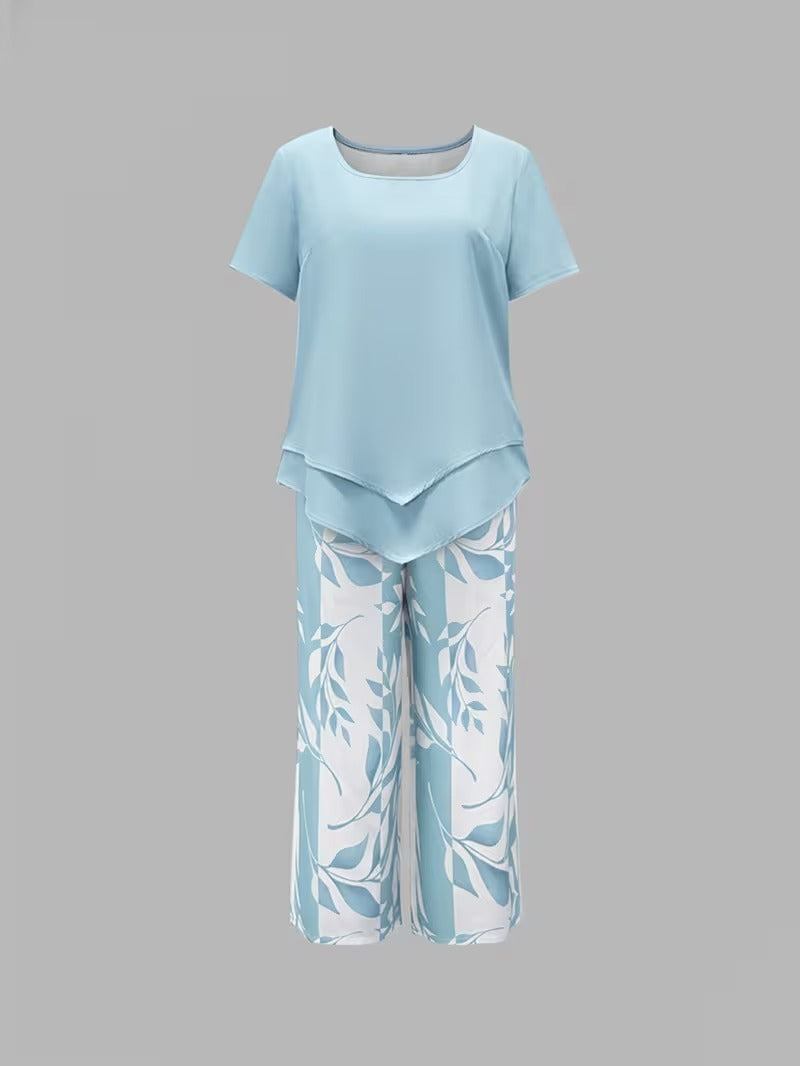 Primrose | Women's Leaf Print Two Piece Set