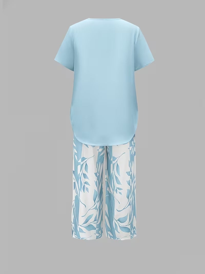 Primrose | Women's Leaf Print Two Piece Set
