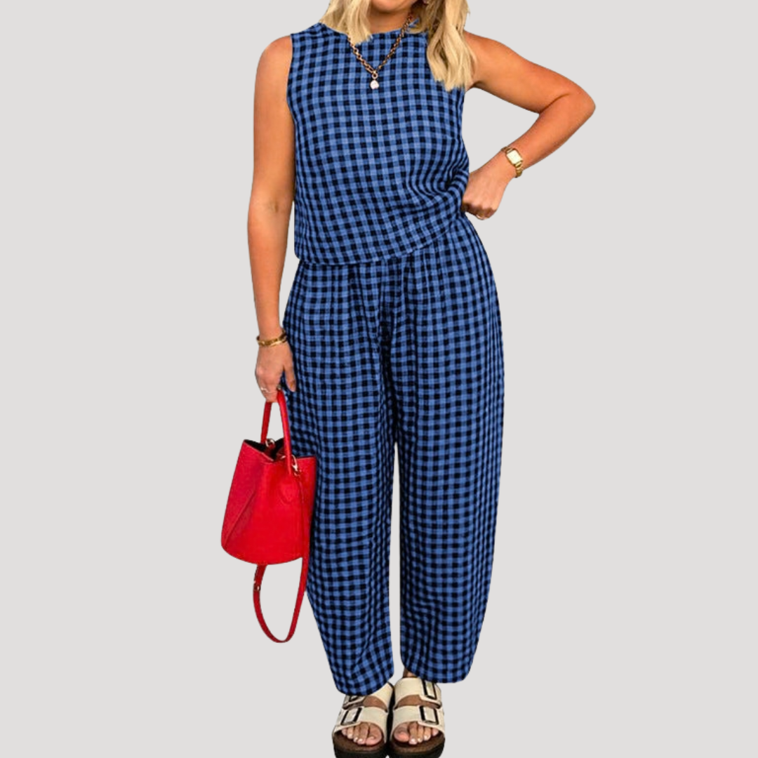 Rosalba | Women's Sleeveless Wide Leg Set