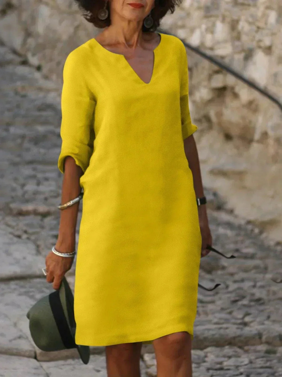 Skylar™ | Elegant Dress with V-Neck