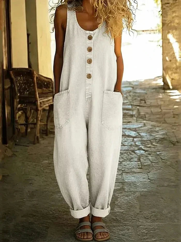 Willow | Women's Overalls Loose Fit Sleeveless Jumpsuit