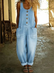 Willow | Women's Overalls Loose Fit Sleeveless Jumpsuit