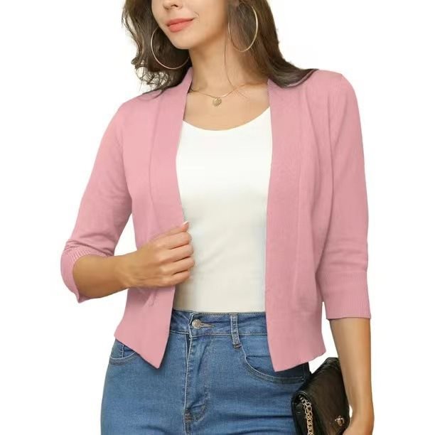 Scarlett | Women's Open Front 3/4 Sleeve Cardigan