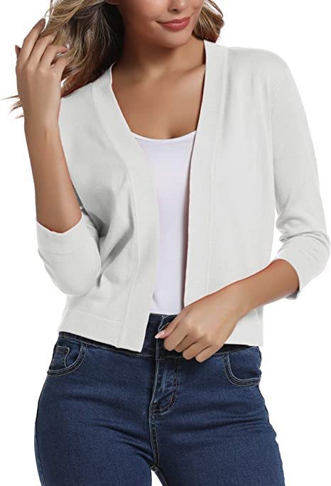 Scarlett | Women's Open Front 3/4 Sleeve Cardigan