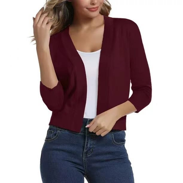 Scarlett | Women's Open Front 3/4 Sleeve Cardigan