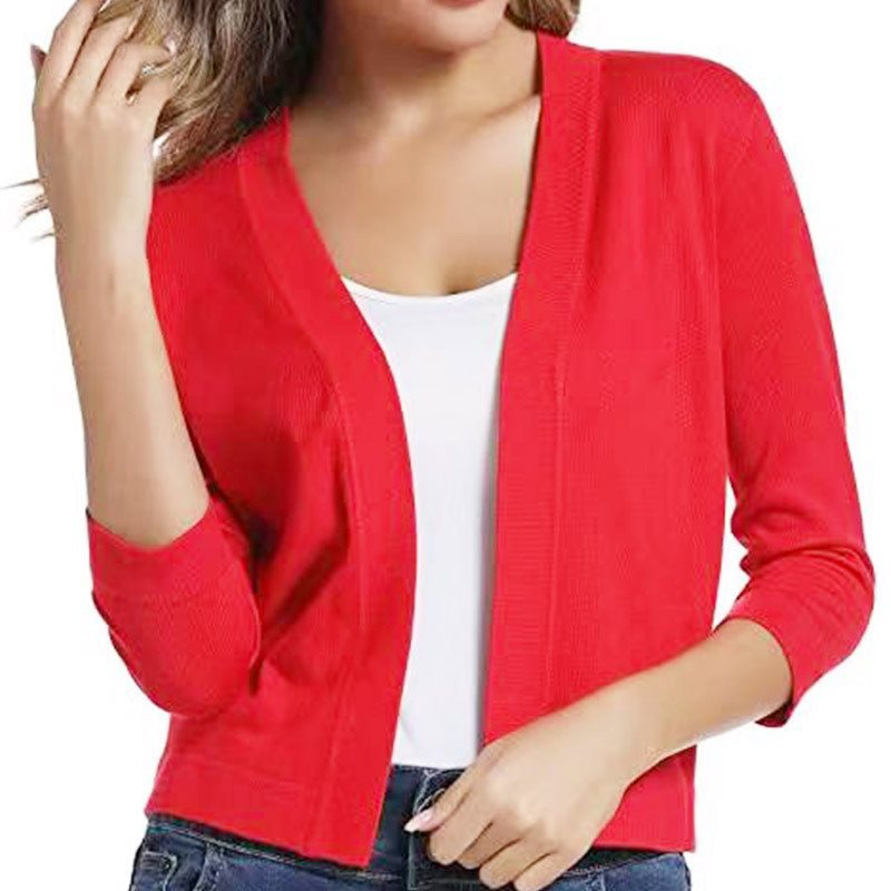 Scarlett | Women's Open Front 3/4 Sleeve Cardigan