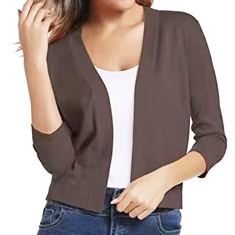 Scarlett | Women's Open Front 3/4 Sleeve Cardigan