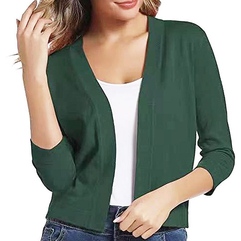 Scarlett | Women's Open Front 3/4 Sleeve Cardigan