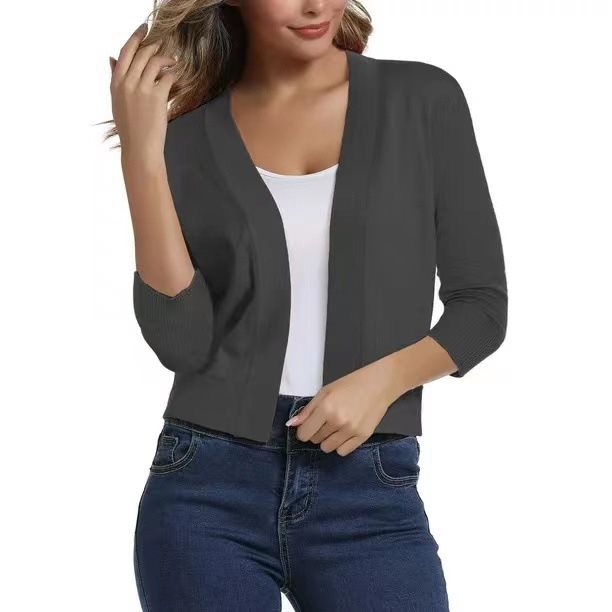 Scarlett | Women's Open Front 3/4 Sleeve Cardigan