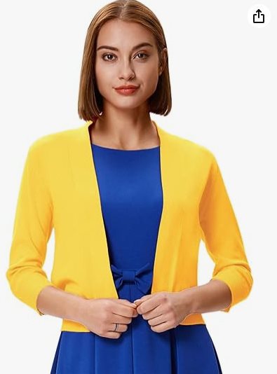 Scarlett | Women's Open Front 3/4 Sleeve Cardigan