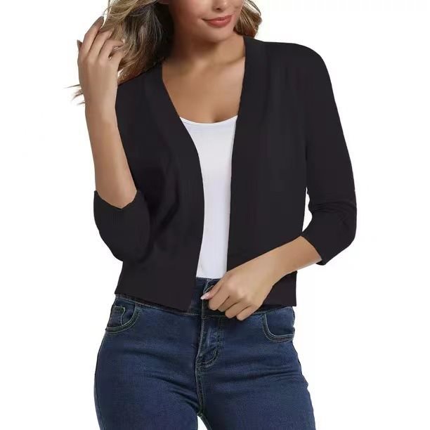 Scarlett | Women's Open Front 3/4 Sleeve Cardigan