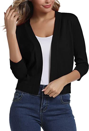 Scarlett | Women's Open Front 3/4 Sleeve Cardigan