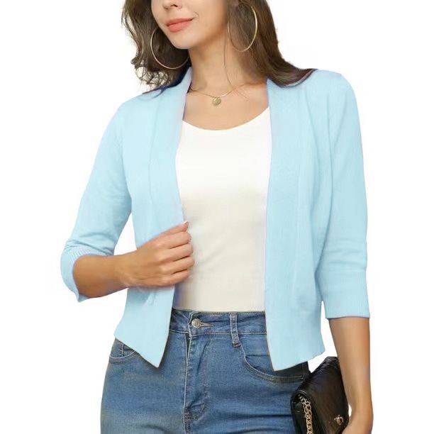 Scarlett | Women's Open Front 3/4 Sleeve Cardigan