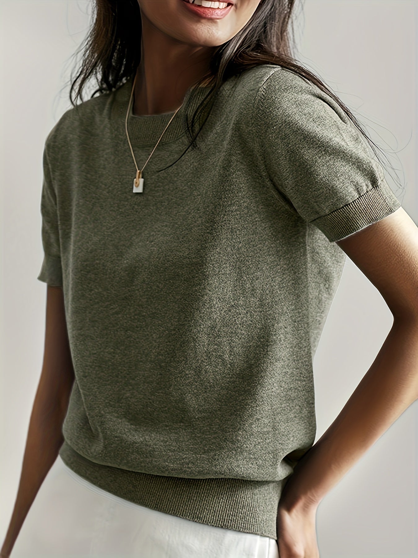 Serenity | Women's Short Sleeve Knit Sweater