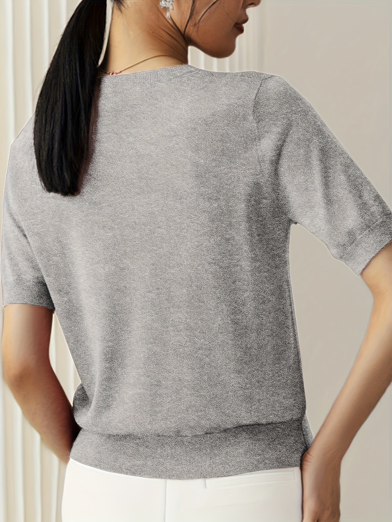 Serenity | Women's Short Sleeve Knit Sweater