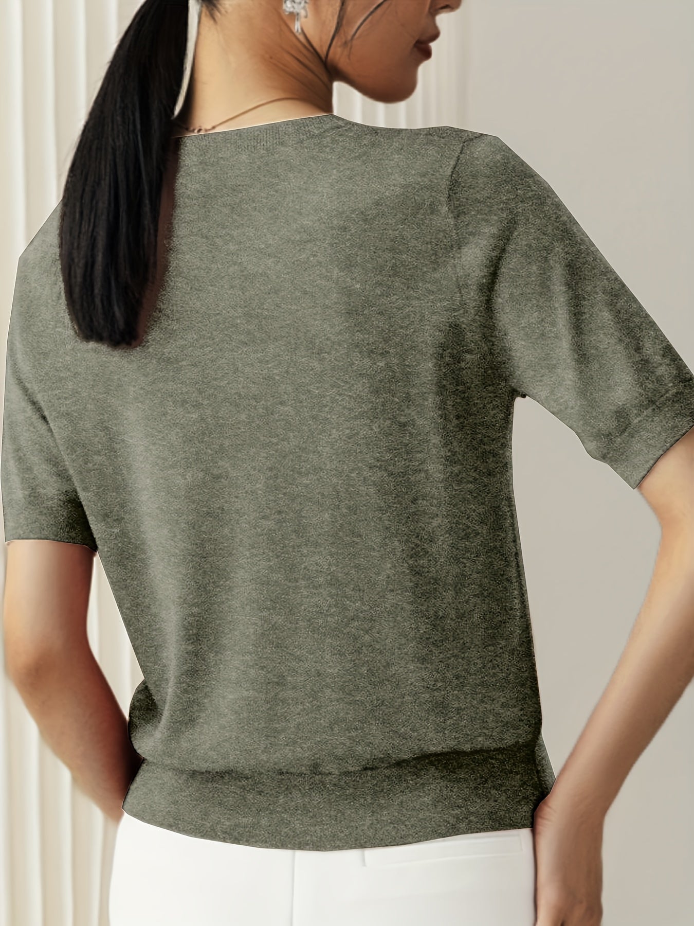 Serenity | Women's Short Sleeve Knit Sweater