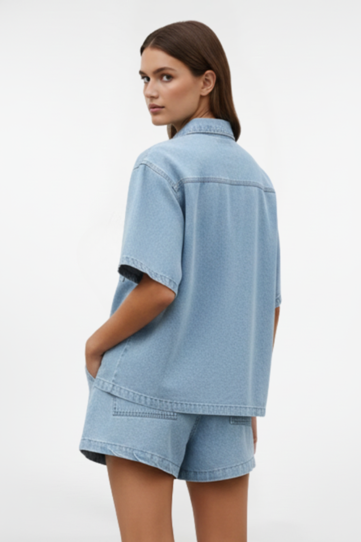 Solara | Women's Short Sleeve Collared Set