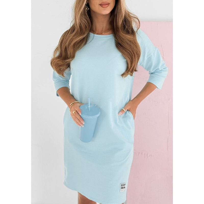 Skye | Women's Casual Sweatshirt Dress 3/4 Sleeve Mini Dress