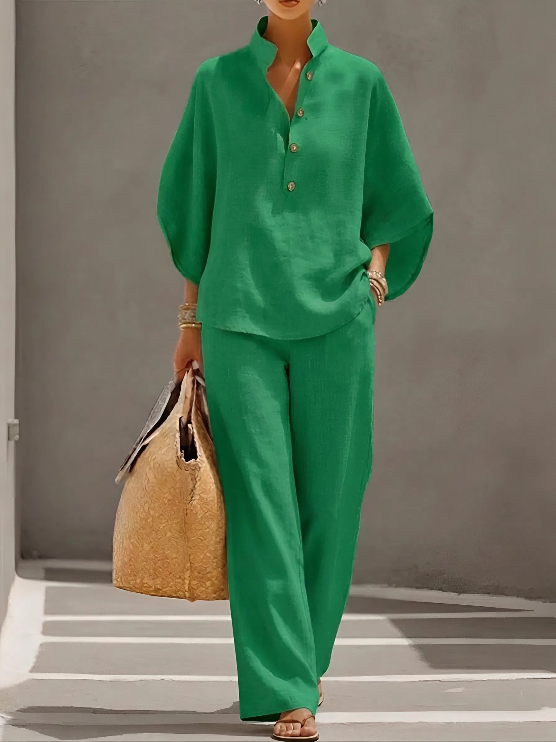 Tabitha | Women's Button Up Blouse Relaxed Set