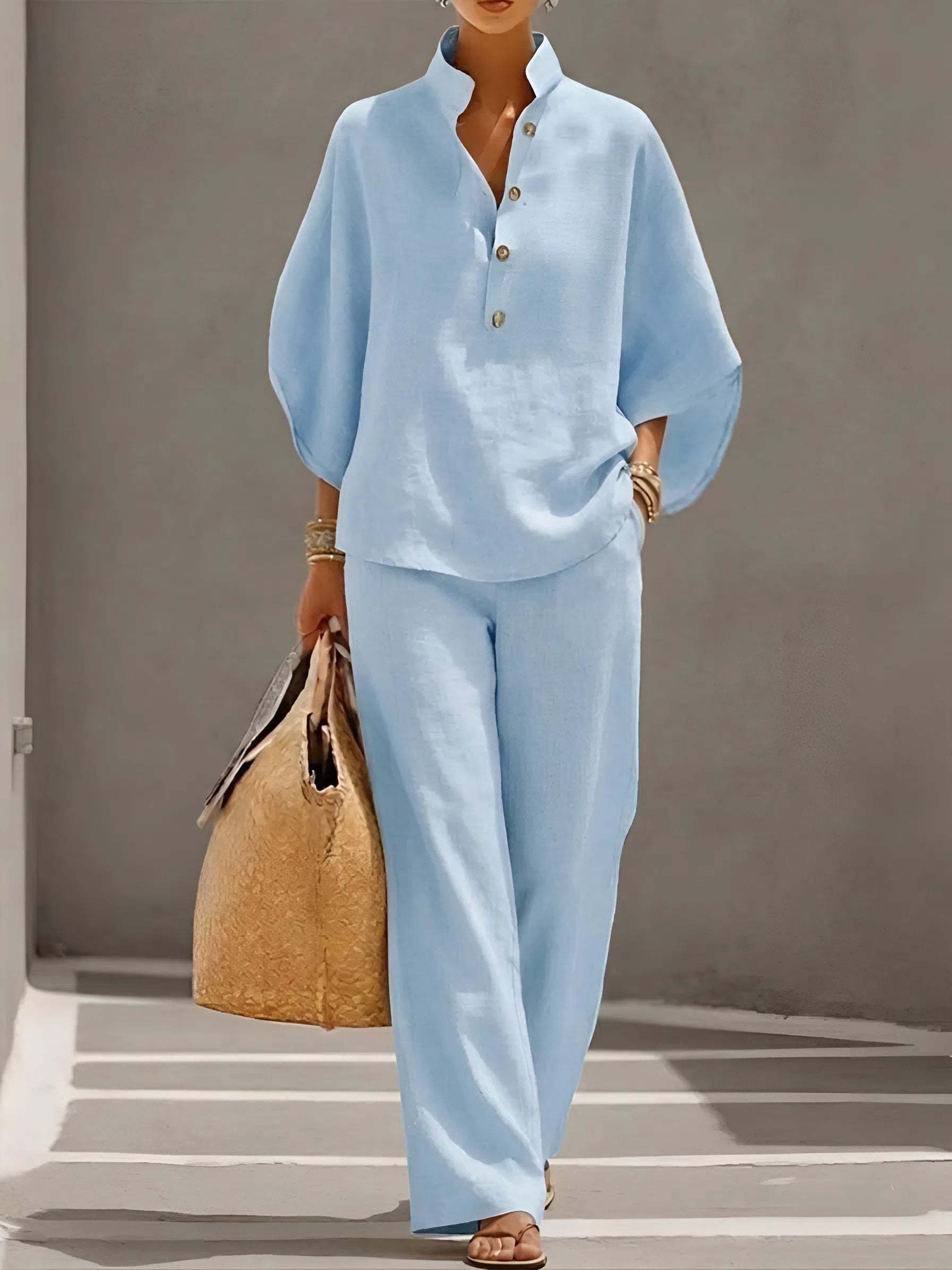 Tabitha | Women's Button Up Blouse Relaxed Set