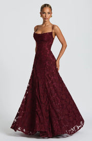 Taleah | Women's Floral A-Line Maxi Wedding Guest Dress