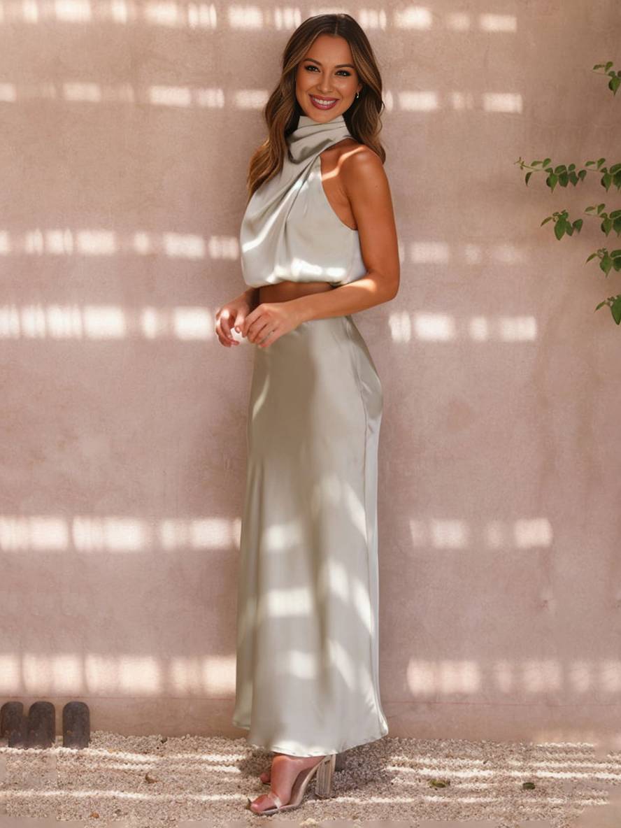Valencia | Women's Halter Neck Two Piece Evening Set