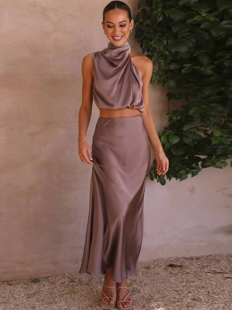 Valencia | Women's Halter Neck Two Piece Evening Set
