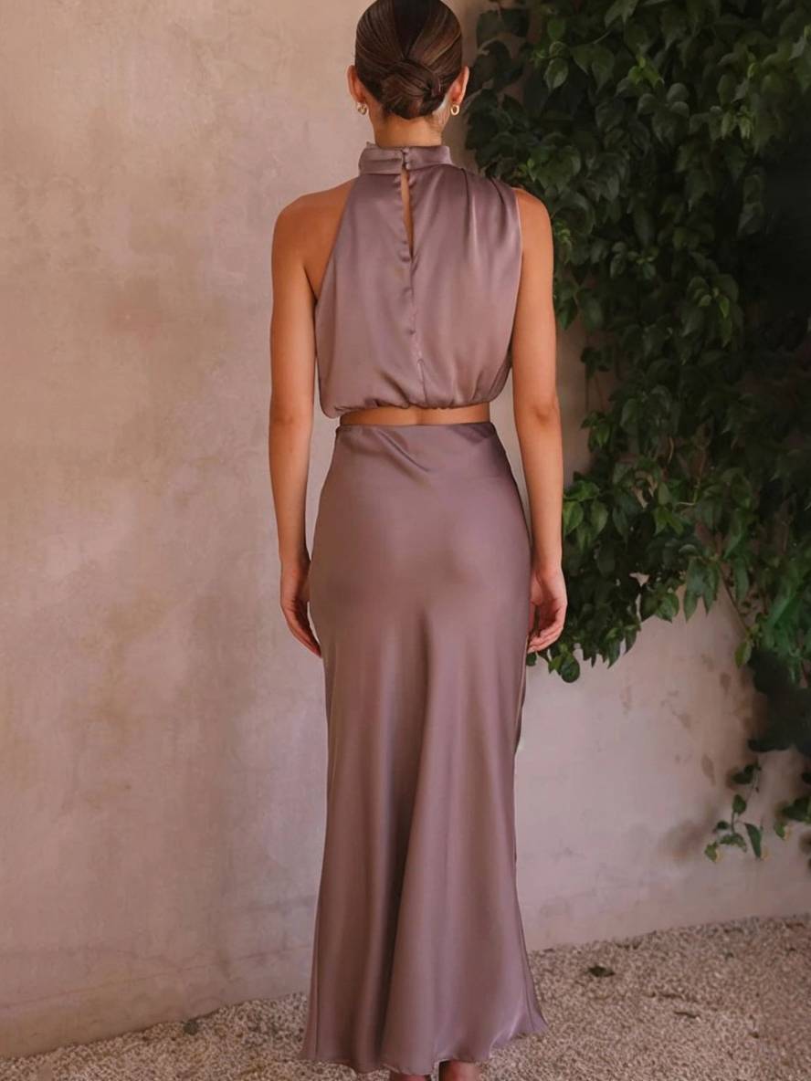 Valencia | Women's Halter Neck Two Piece Evening Set