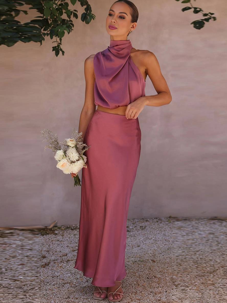 Valencia | Women's Halter Neck Two Piece Evening Set