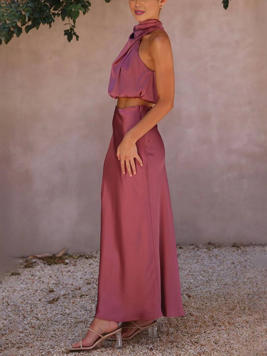 Valencia | Women's Halter Neck Two Piece Evening Set