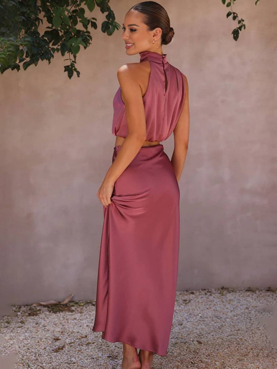 Valencia | Women's Halter Neck Two Piece Evening Set