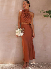 Valencia | Women's Halter Neck Two Piece Evening Set