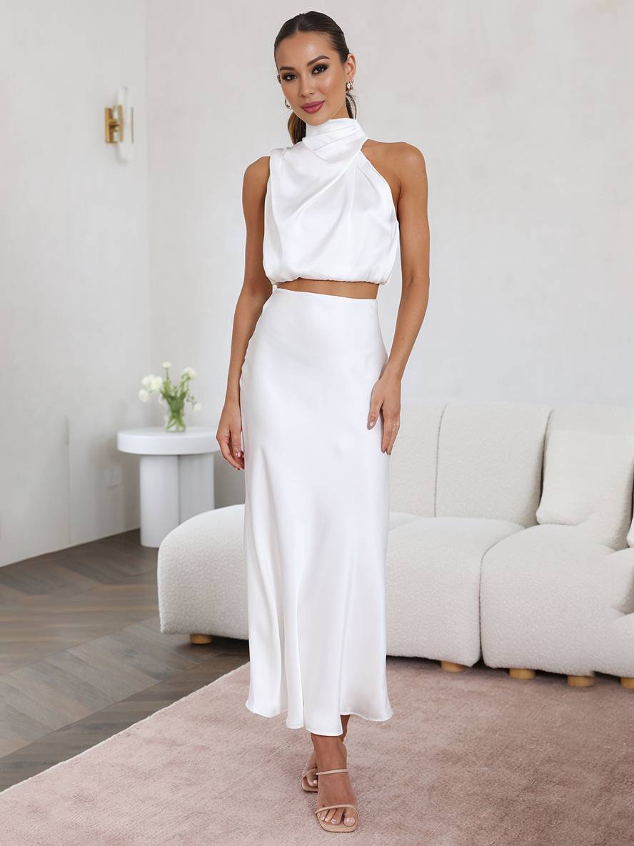 Valencia | Women's Halter Neck Two Piece Evening Set
