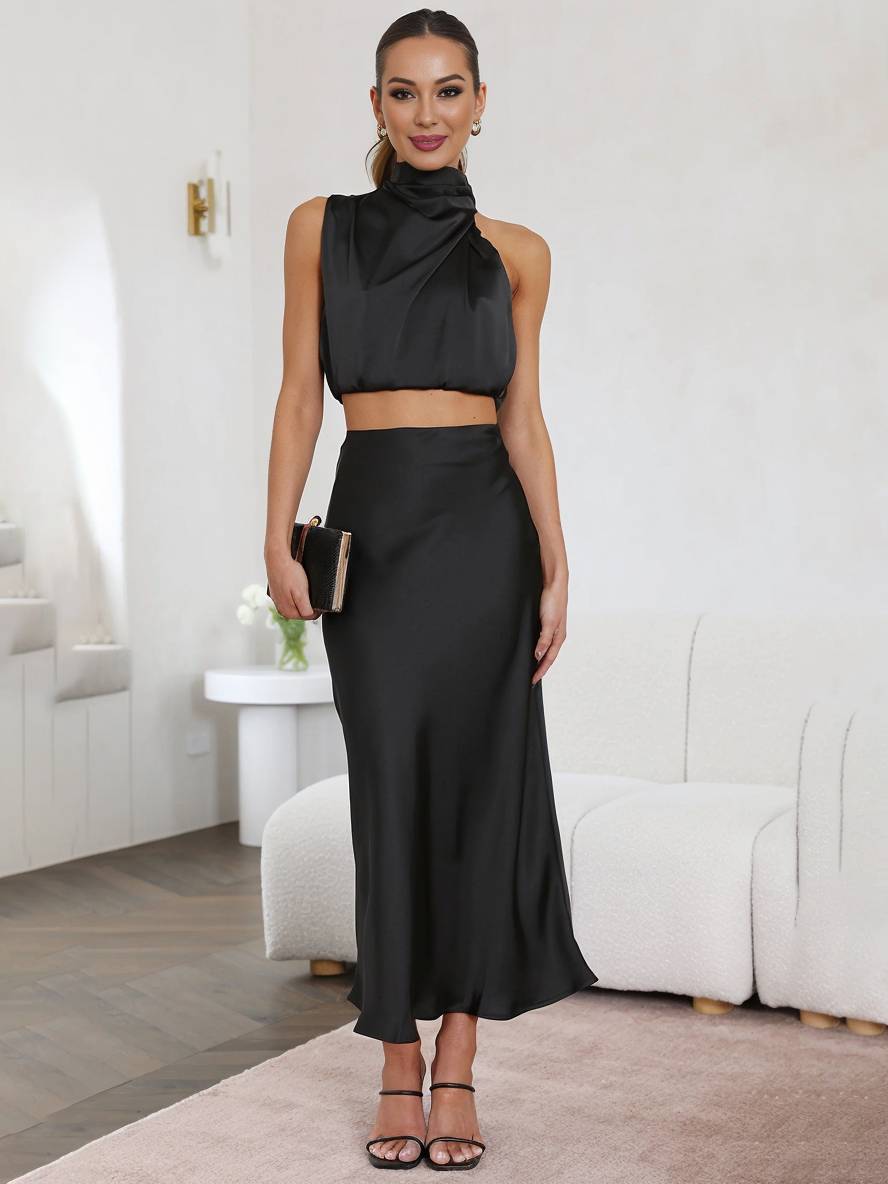 Valencia | Women's Halter Neck Two Piece Evening Set