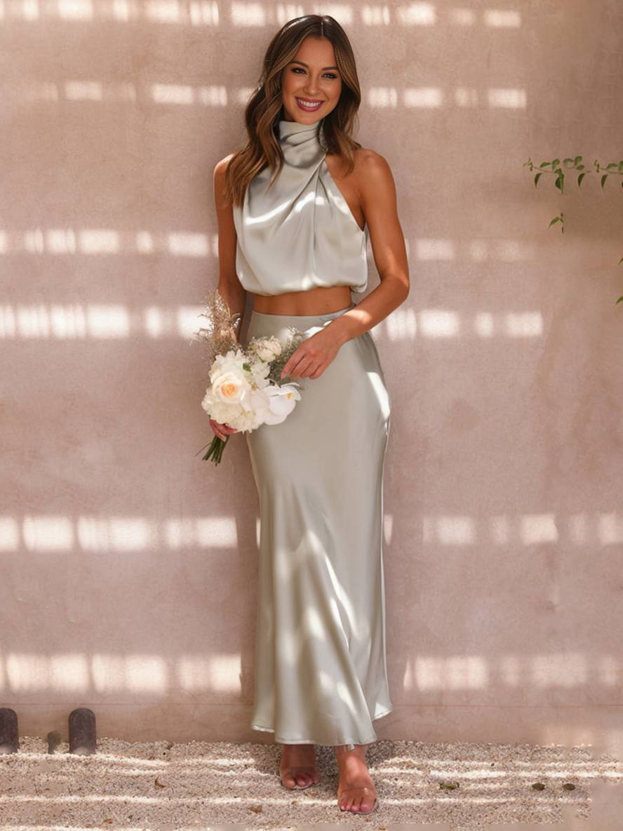 Valencia | Women's Halter Neck Two Piece Evening Set