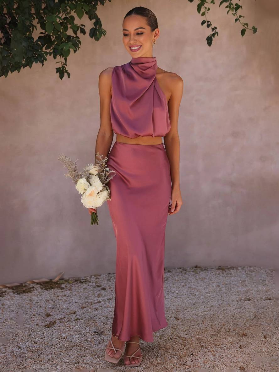 Valencia | Women's Halter Neck Two Piece Evening Set