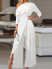 Valentina | Women's Off Shoulder Wide Leg Jumpsuit