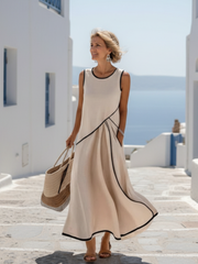 Valentina | Women's Sleeveless Round Neck Maxi Dress