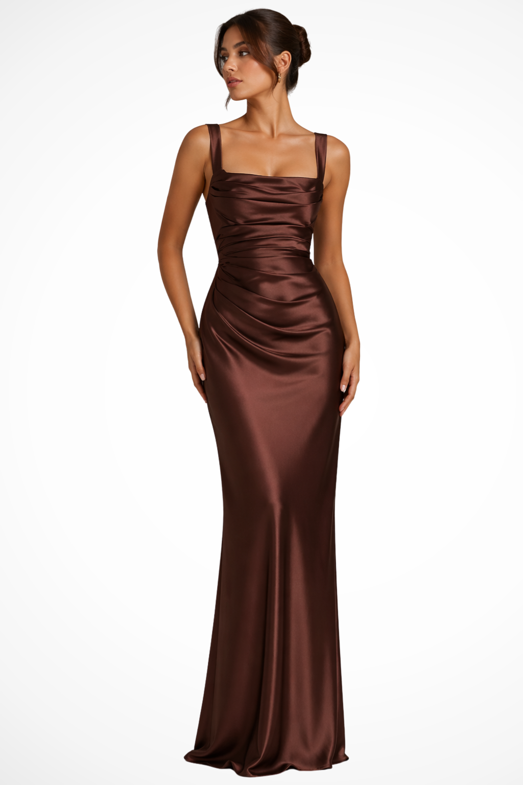 Valentina | Women's Square Neck Evening Maxi Dress