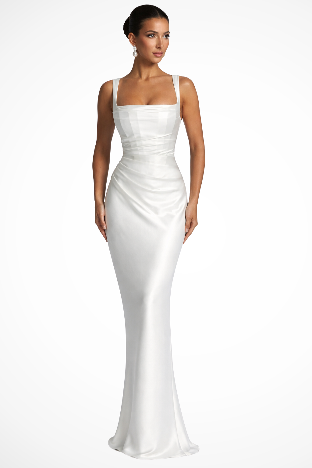 Valentina | Women's Square Neck Evening Maxi Dress