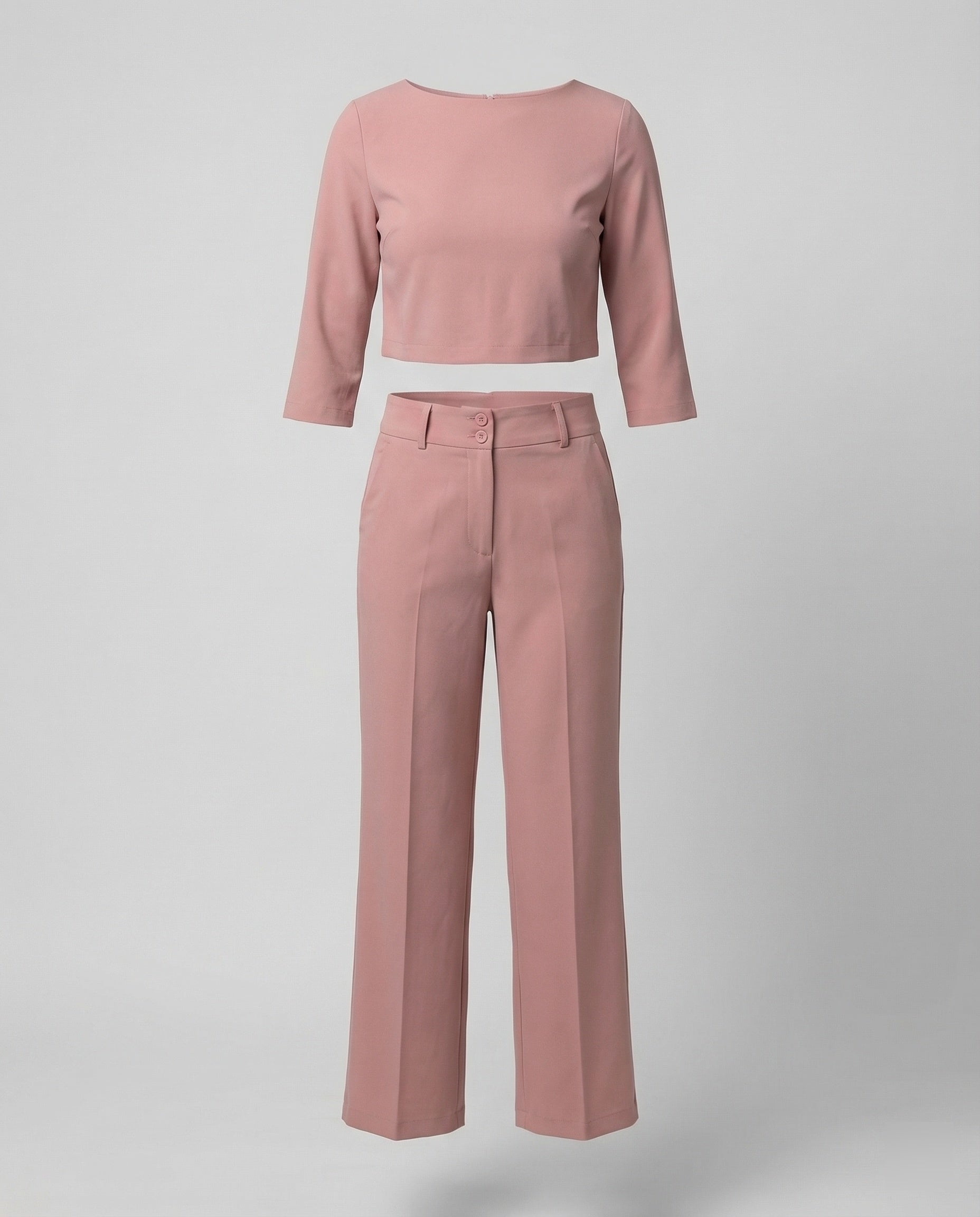 Vivara | Women's Wide Leg High Waist Two-Piece Pants Set