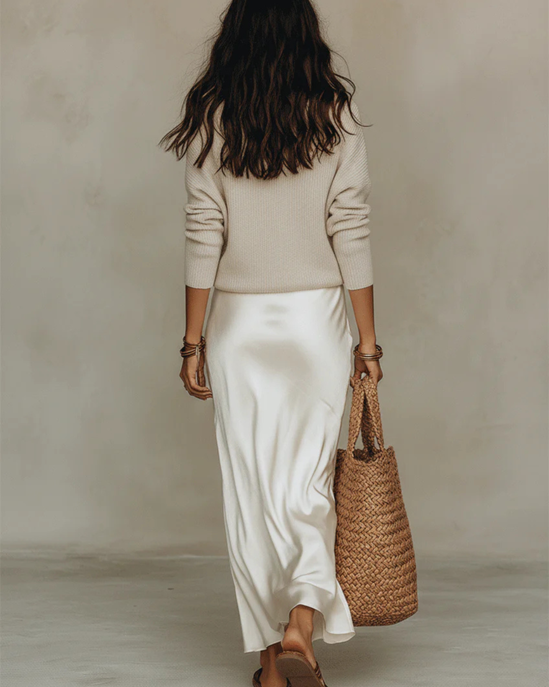 Ximena | Women's V-Neck Sweater Two Piece Midi Set